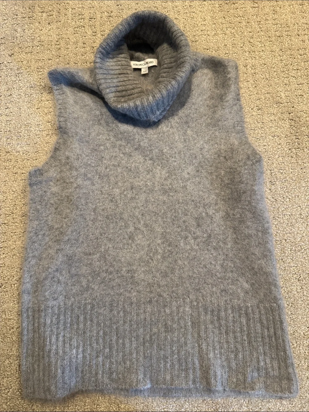 Veronica Beard Gray Sleeveless Turtleneck Sweater Vest - Picture 2 of 5